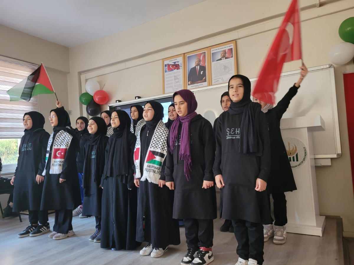 Şehit Oğuzhan Küçük Ortaokulu'nda Filistin İçin Anlamlı Etkinlik