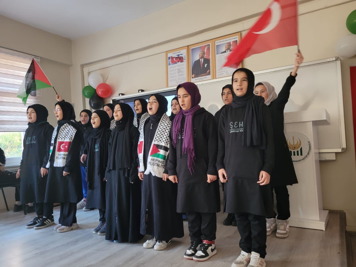 Şehit Oğuzhan Küçük Ortaokulu'nda Filistin İçin Anlamlı Etkinlik