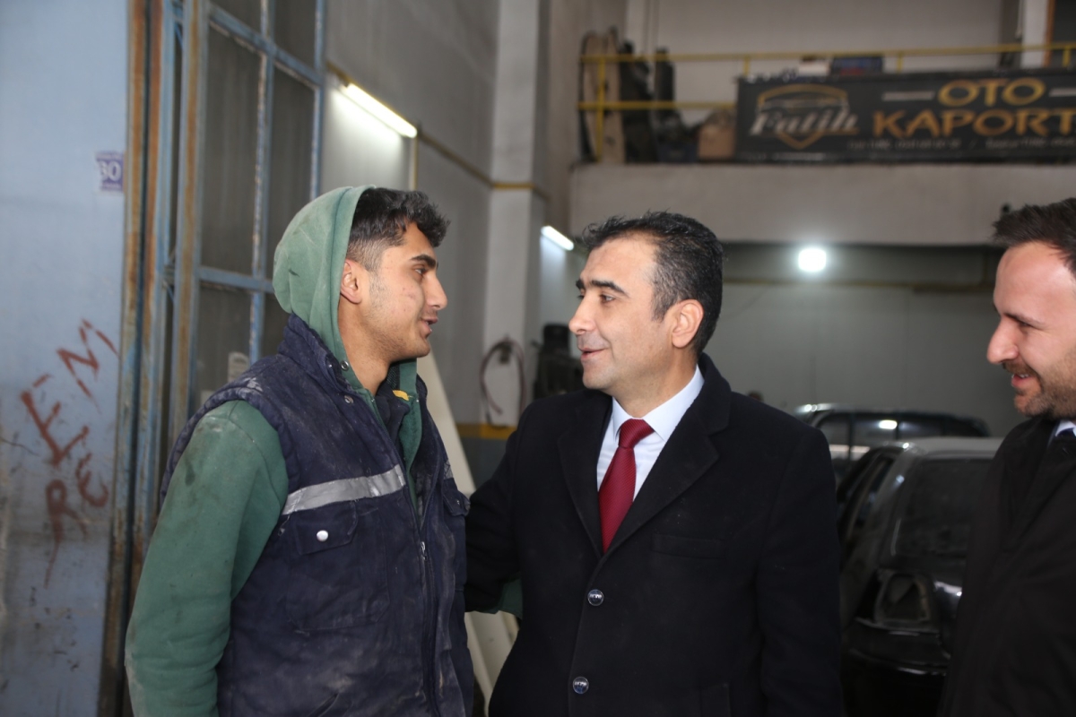 Belediye Başkanı Kalaycı, Yeni Sanayi Sitesinde Esnaf Ziyaretlerini Sürdürüyor