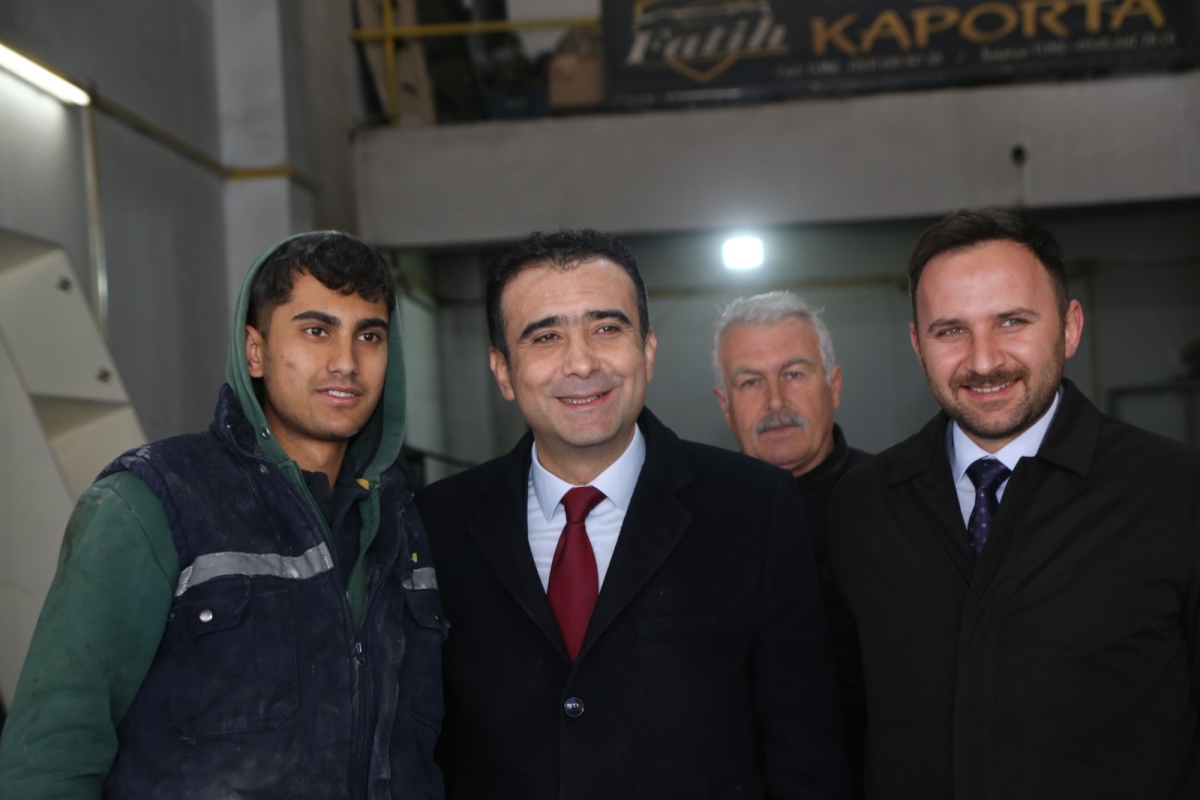 Belediye Başkanı Kalaycı, Yeni Sanayi Sitesinde Esnaf Ziyaretlerini Sürdürüyor