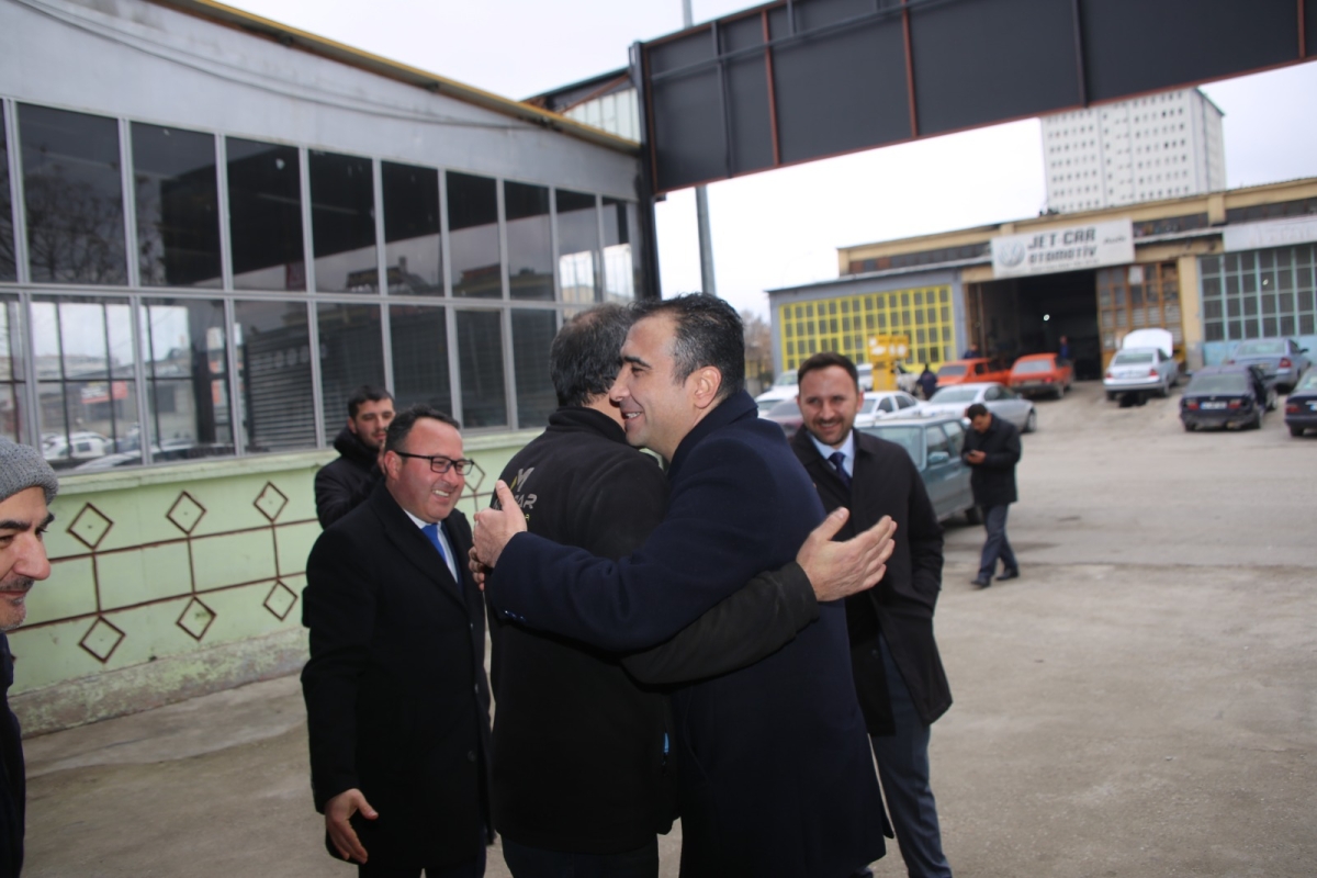 Belediye Başkanı Kalaycı, Yeni Sanayi Sitesinde Esnaf Ziyaretlerini Sürdürüyor