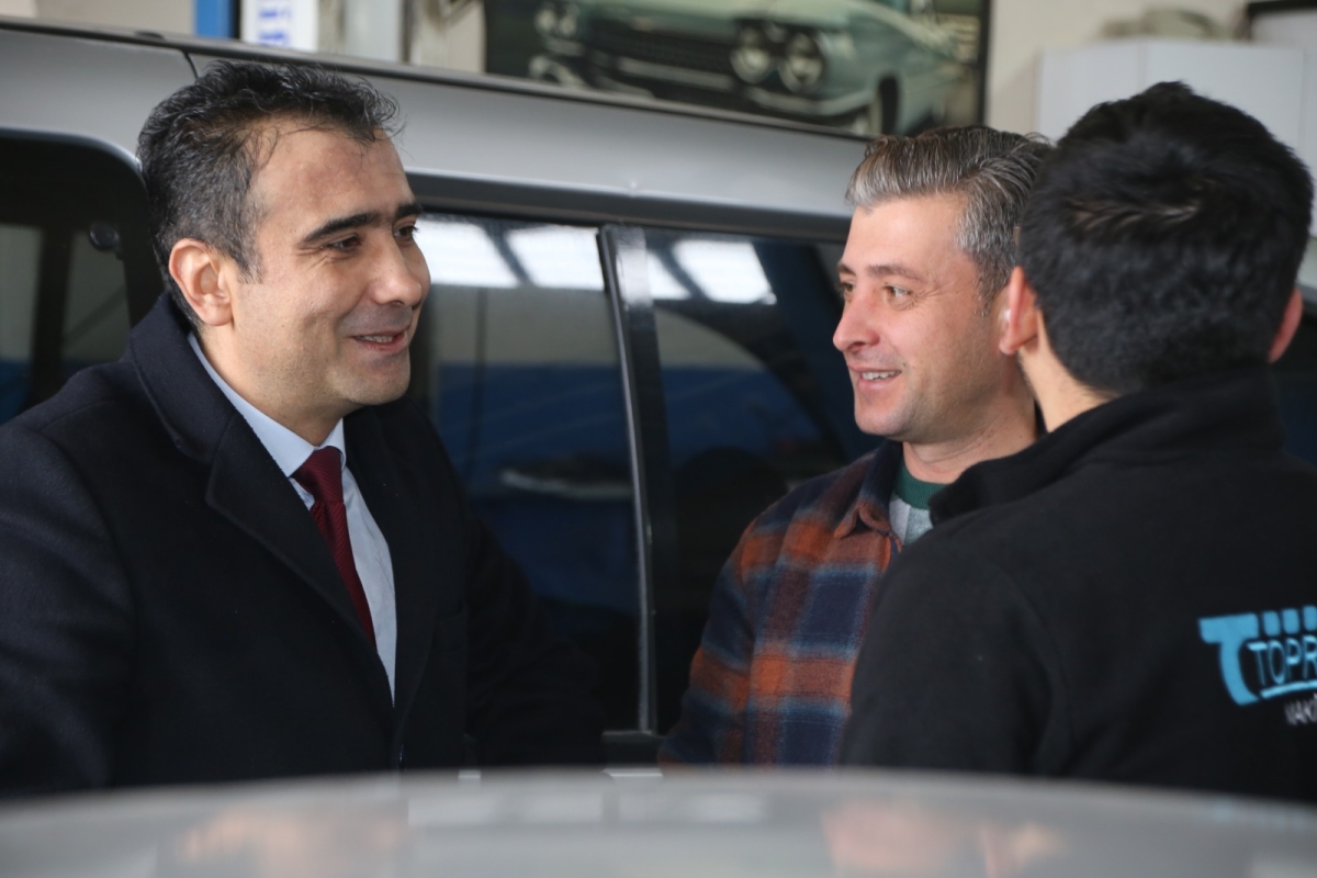 Belediye Başkanı Kalaycı, Yeni Sanayi Sitesinde Esnaf Ziyaretlerini Sürdürüyor