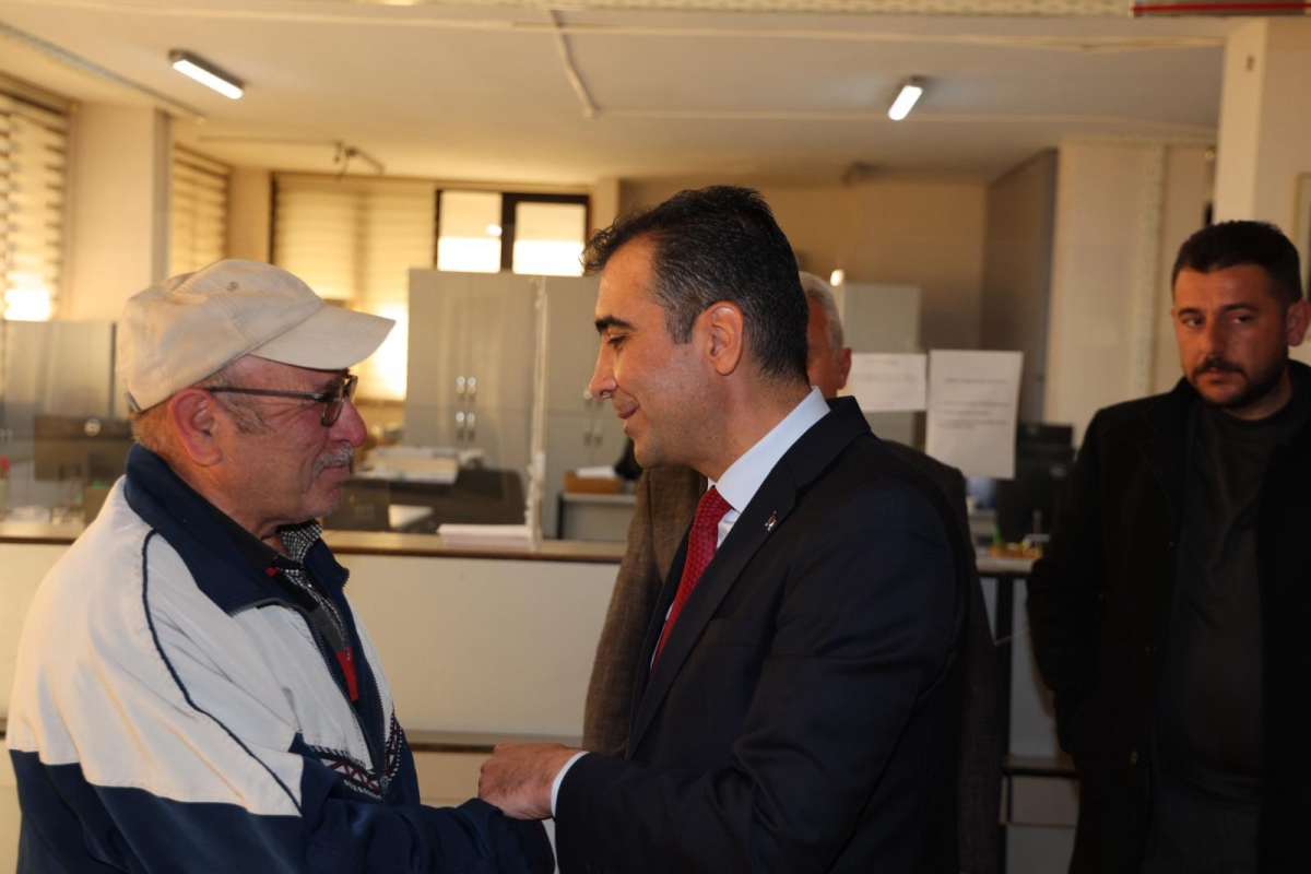 BAŞKAN KALAYCI VERGİ DAİRESİ VE BUĞDAY PAZARINI ZİYARET ETTİ