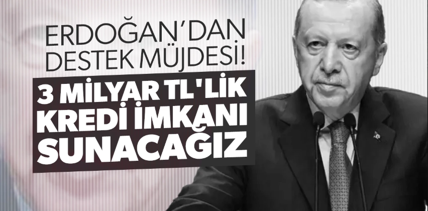 Cumhurbaşkanı Erdoğan yeni kredi desteğini açıkladı
