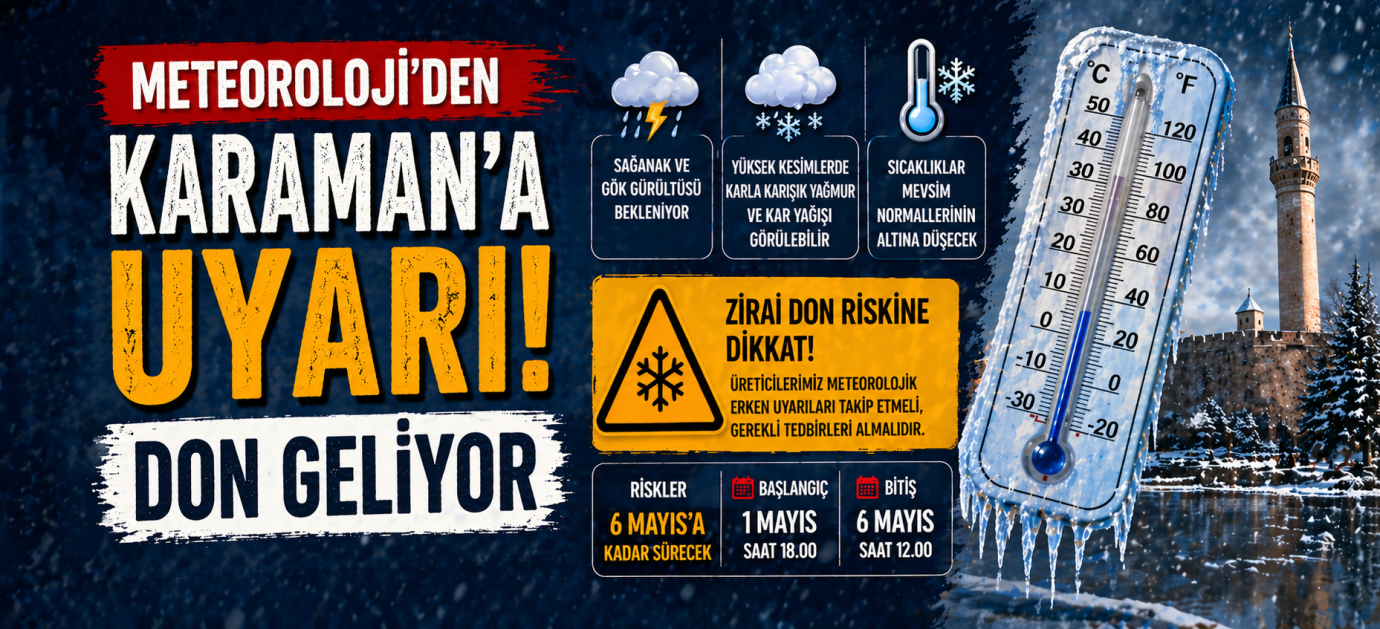 Meteoroloji’den Karaman’a Uyarı: Don Geliyor