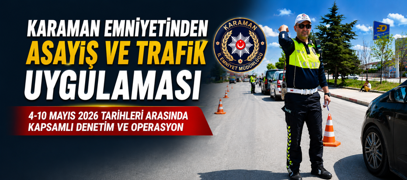KARAMAN EMNİYETİNDEN ASAYİŞ VE TRAFİK UYGULAMASI