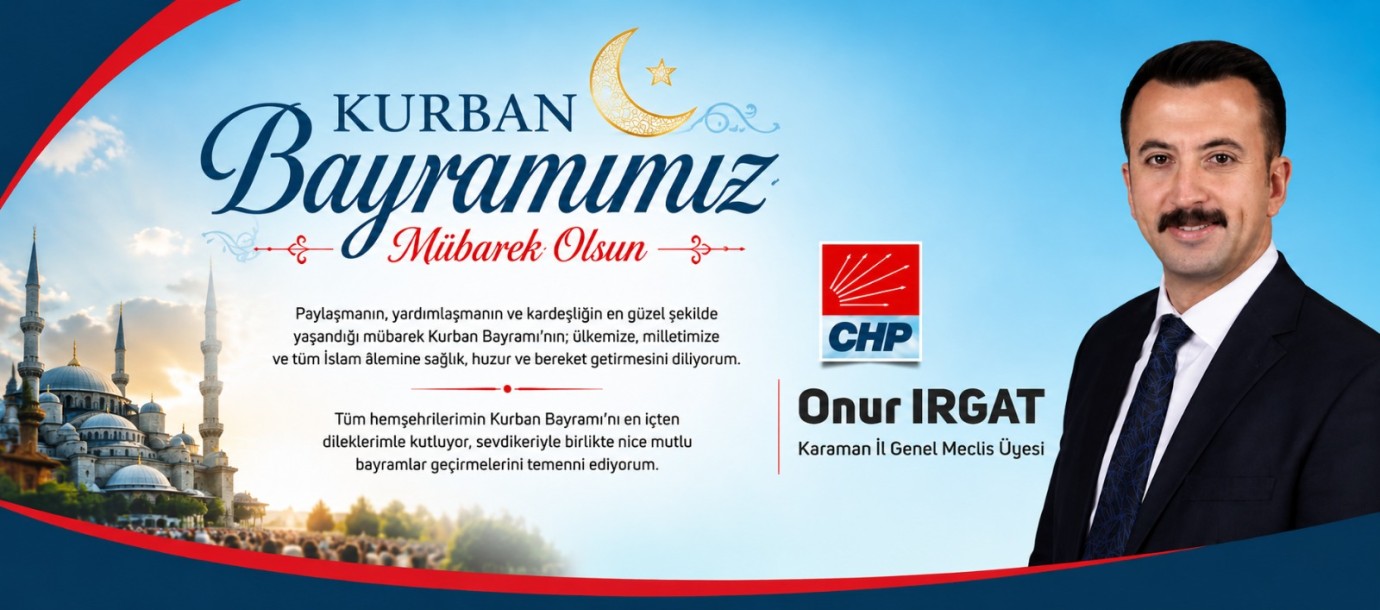 Onur Irgat’tan Kurban Bayramı Tebriği