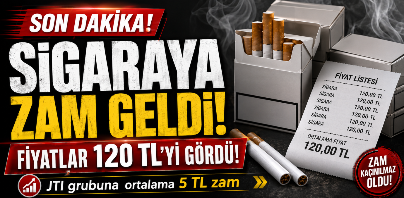 Sigaraya Zam Geldi: Fiyatlar 120 TL’yi Gördü