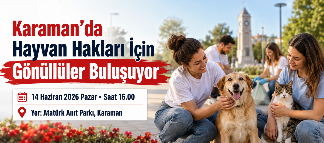 Karaman’da Hayvan Hakları İçin Gönüllüler Buluşuyor