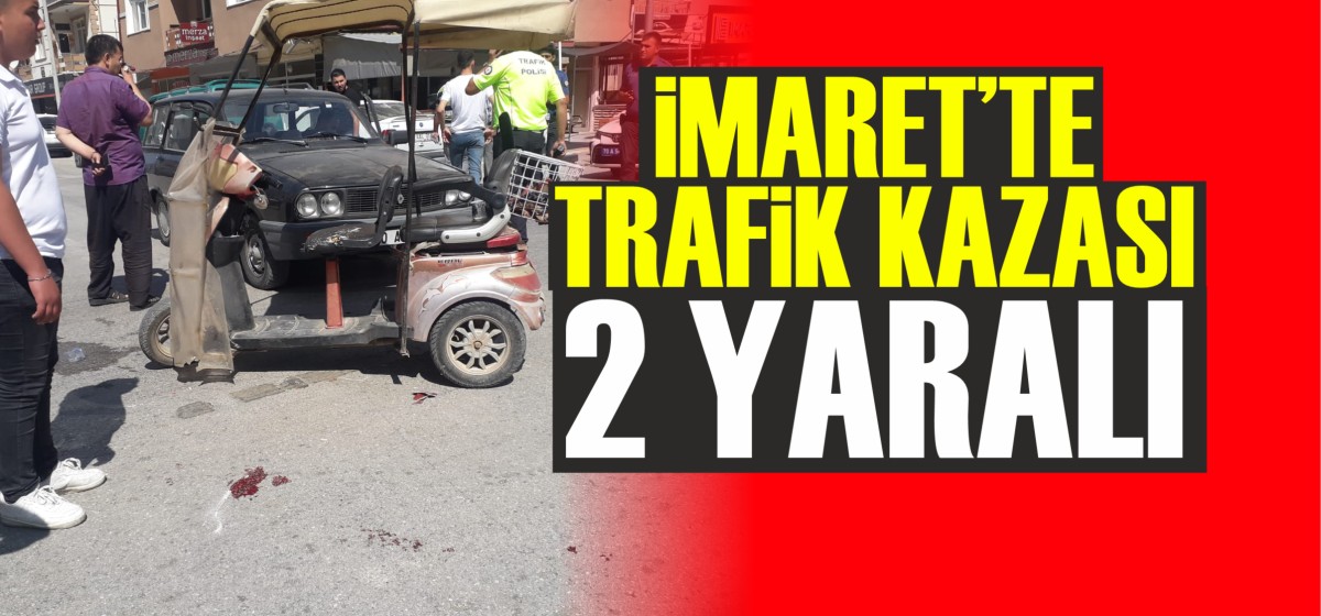 Otomobil Üçtekerlekli'ye Çarptı 2 Kişi yaralandı
