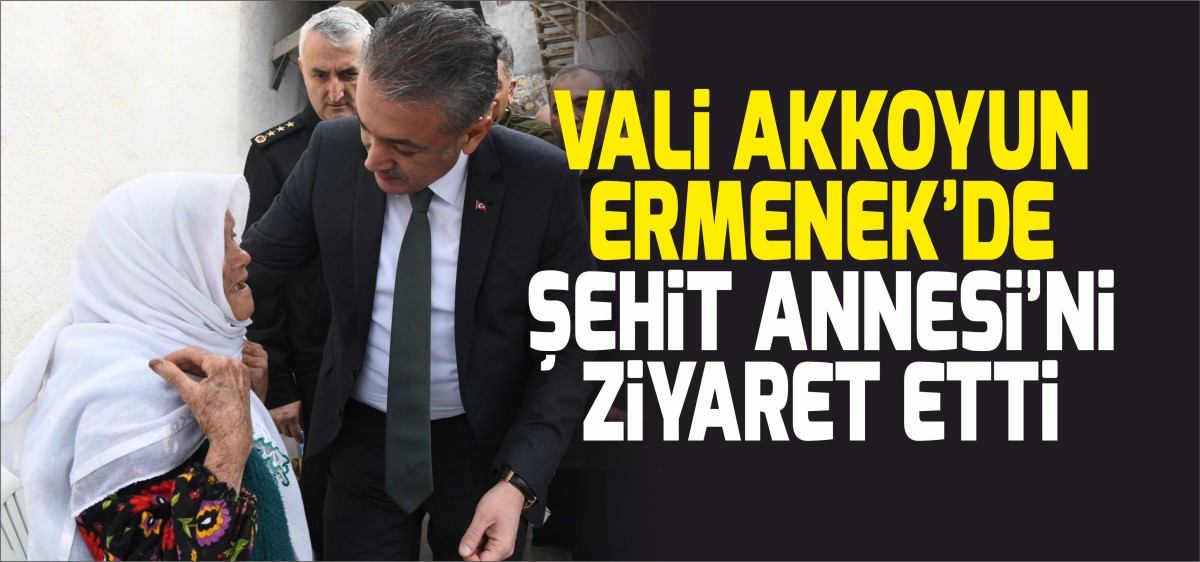 Vali Akkoyun, Ermenk'te Şehit Ailesini Ziyaret etti.