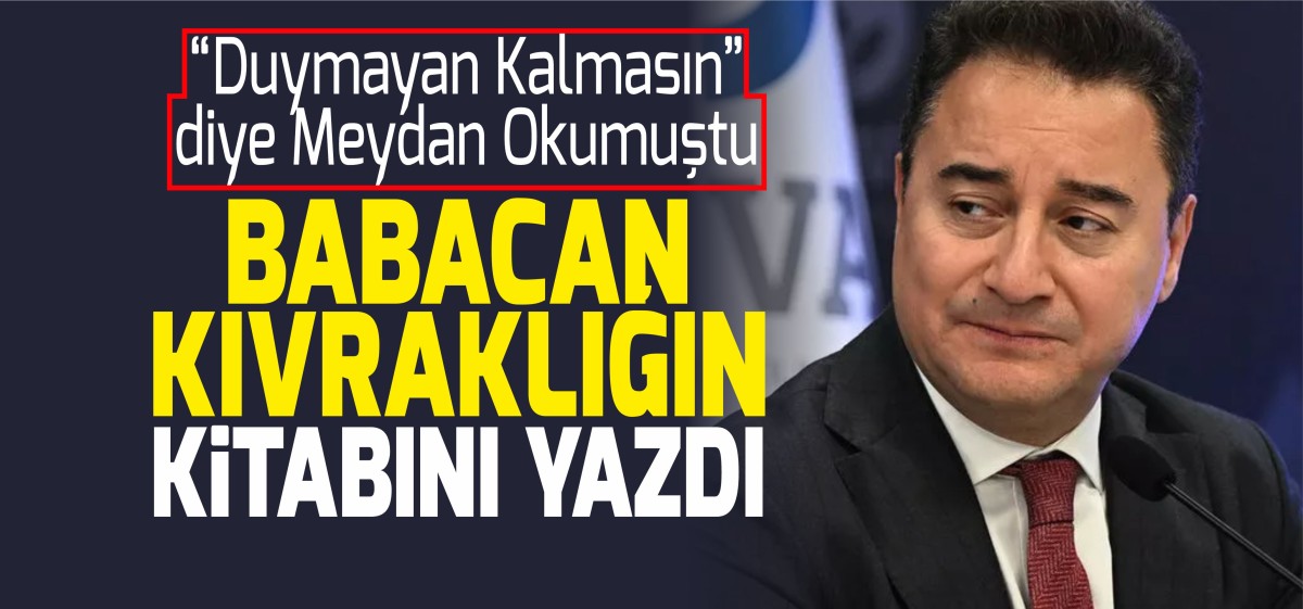 ‘Duymayan kalmasın’ diyerek meydan okumuştu! Ali Babacan kıvraklığın kitabını yazdı