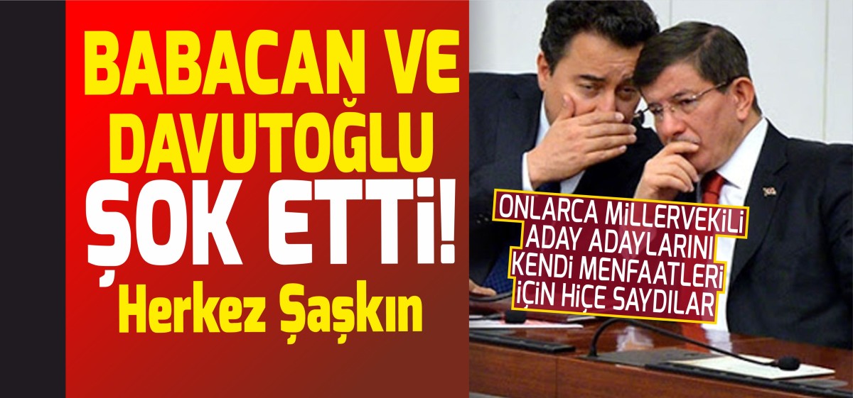 Babacan ve Davutoğlu şok etti! Herkes şaşkın