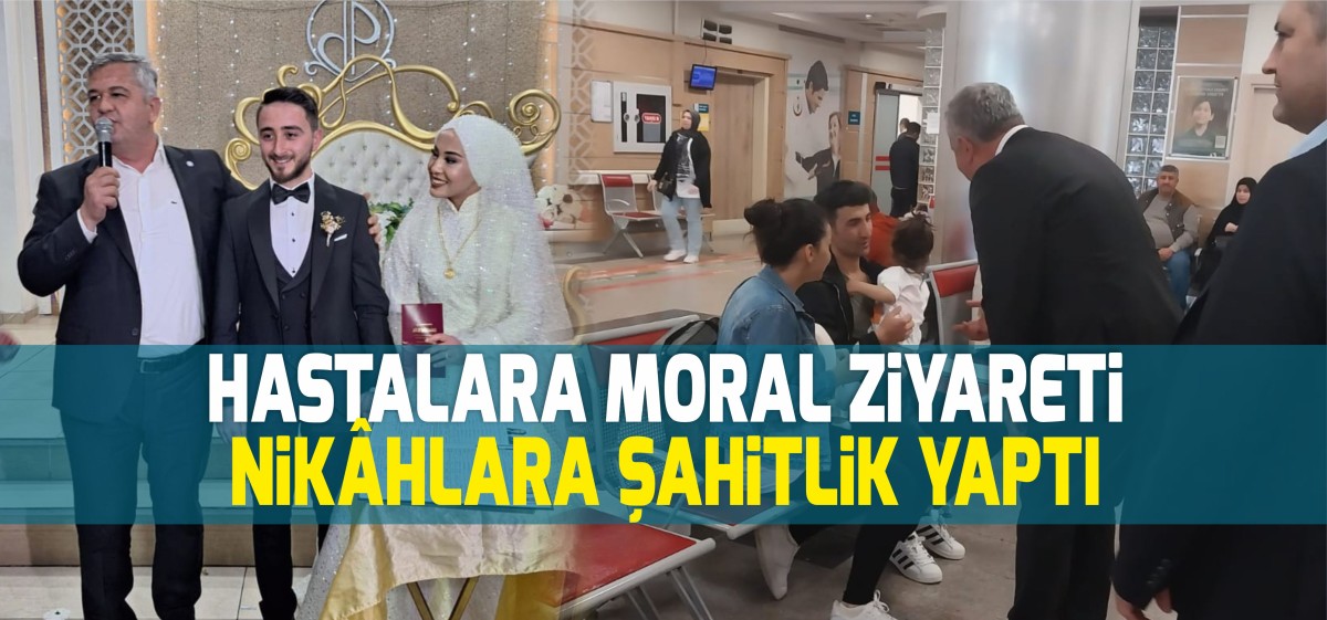 Atilla Zorlu hastalara moral ziyareti, nikâhlara şahitlik yaptı