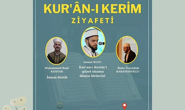 Karaman'da Bugün Kur'an-ı Kerim ziyafeti düzenlenecek