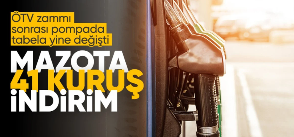Tabela yine değişti! Mazota indirim geldi