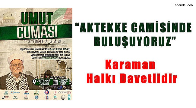 AKTEKKE CAMİSİNDE BULUŞUYORUZ