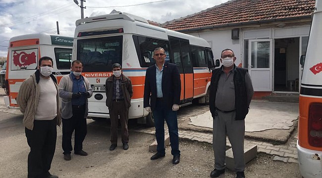 Dolmuşcu Esnafından Evdekal Kampanyasına Destek:  Dolmuşlar Evinde. Lütfen Sende Evde Kal Karaman