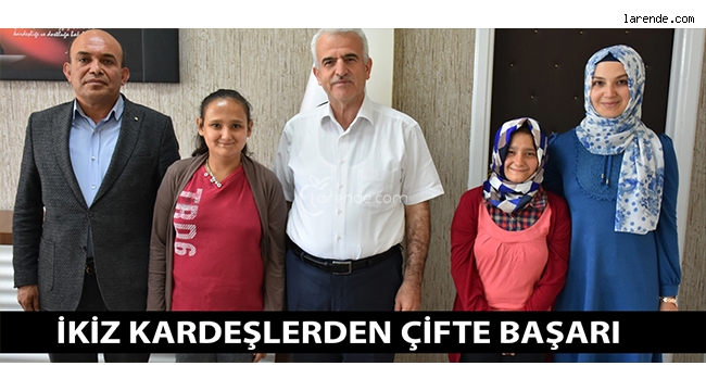İKİZ KARDEŞLERDEN ÇİFTE BAŞARI