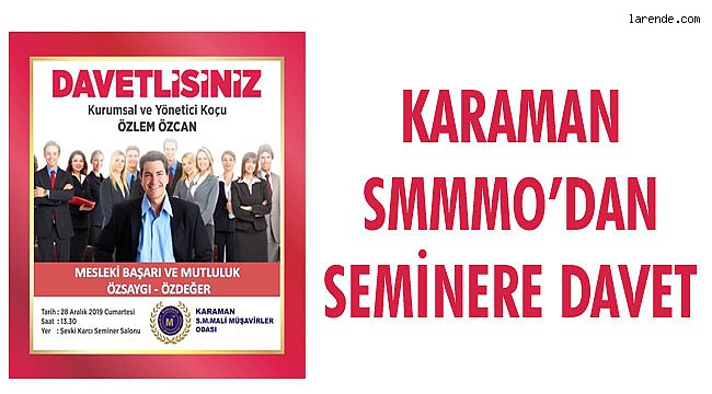 KARAMAN SMMMO`DAN ANLAMLI SEMİNER
