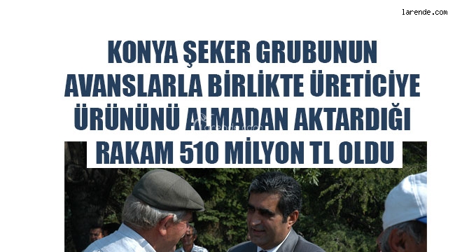 KONYA ŞEKER`DEN DESTEKLER..