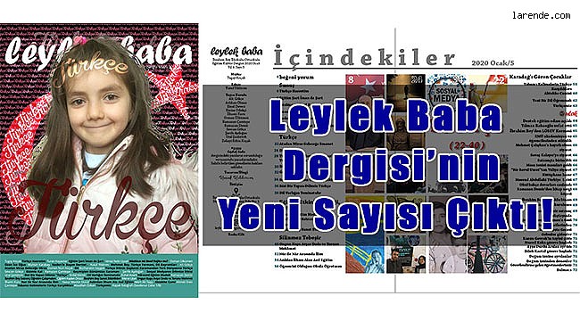 Leylek Baba Dergisi`nin Yeni Sayısı Çıktı! 