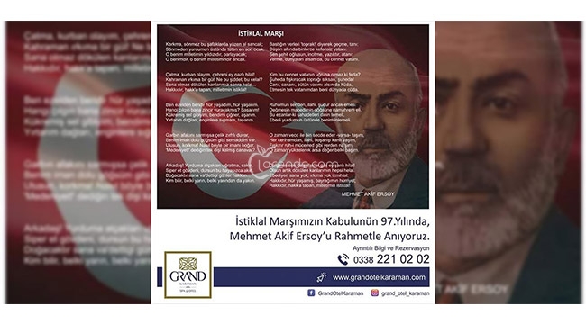 Mehmet Akif Ersoy`u Rahmetle Anıyoruz 