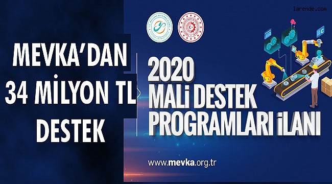 MEVKA`DAN 34 MİLYON TL DESTEK