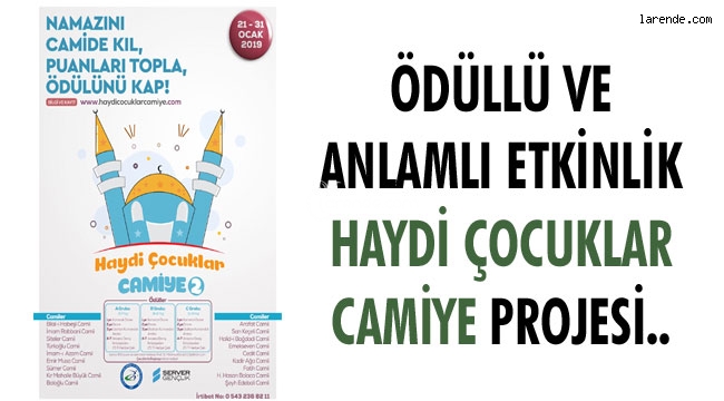 Namazını camide kıl, puanları topla, ödülünü kap