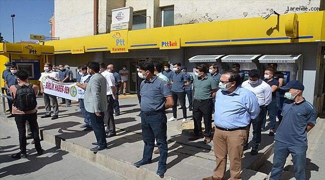 PTT çalışanları, postacıya yapılan saldırıyı protesto etti