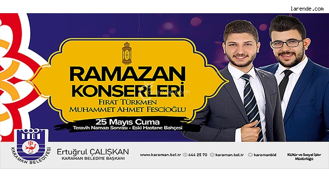 RAMAZAN ETKİNLİKLERİNDE İLK KONSER CUMA GÜNÜ