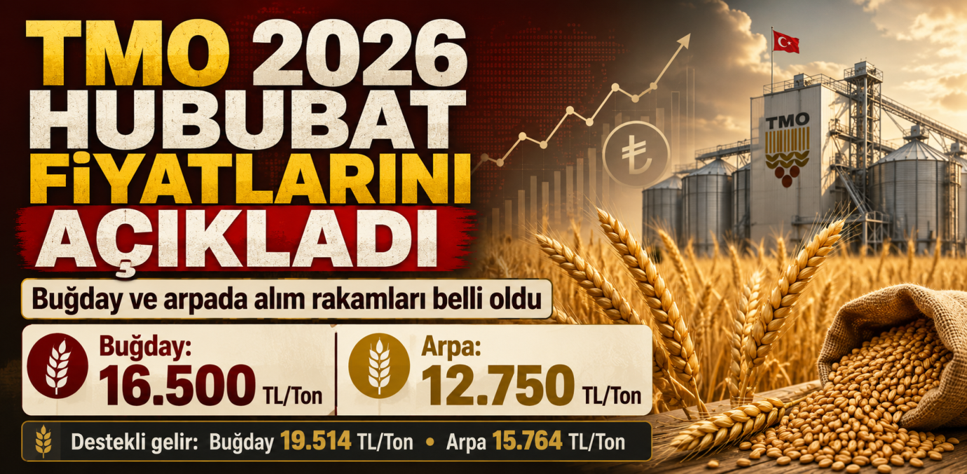 TMO 2026 Hububat Alım Fiyatlarını Açıkladı