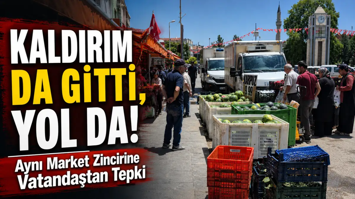 Kaldırım da Gitti, Yol da! Aynı Market Zincirine Vatandaştan Tepki
