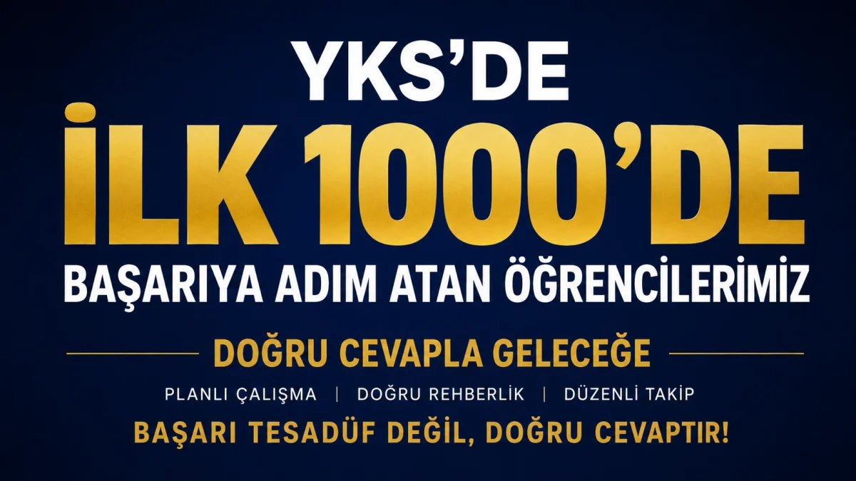 Doğru Cevap Eğitim Kurumlarından YKS’de Büyük Başarı: 8 Öğrenci İlk 1000’de