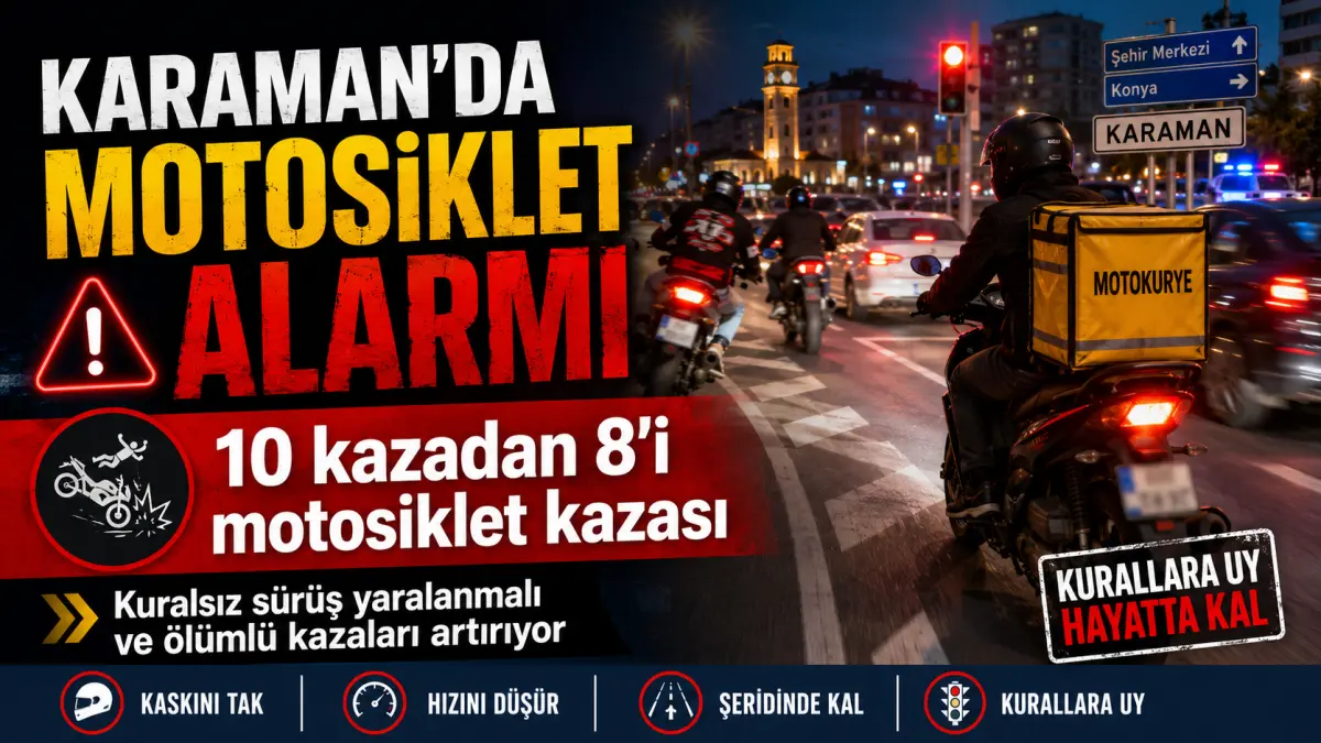 Karaman’da Motosiklet Alarmı: Kuralsızlık Kazaya Davetiye Çıkarıyor