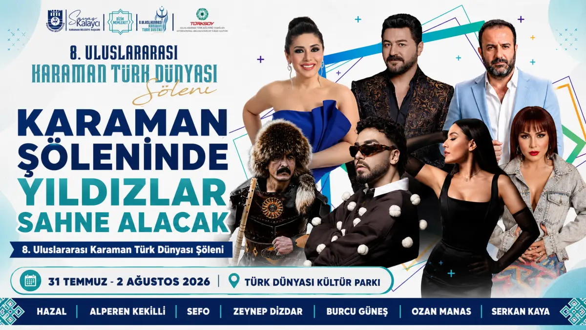 Karaman’da Üç Günlük Şölen: Ünlü İsimler Sahne Alacak
