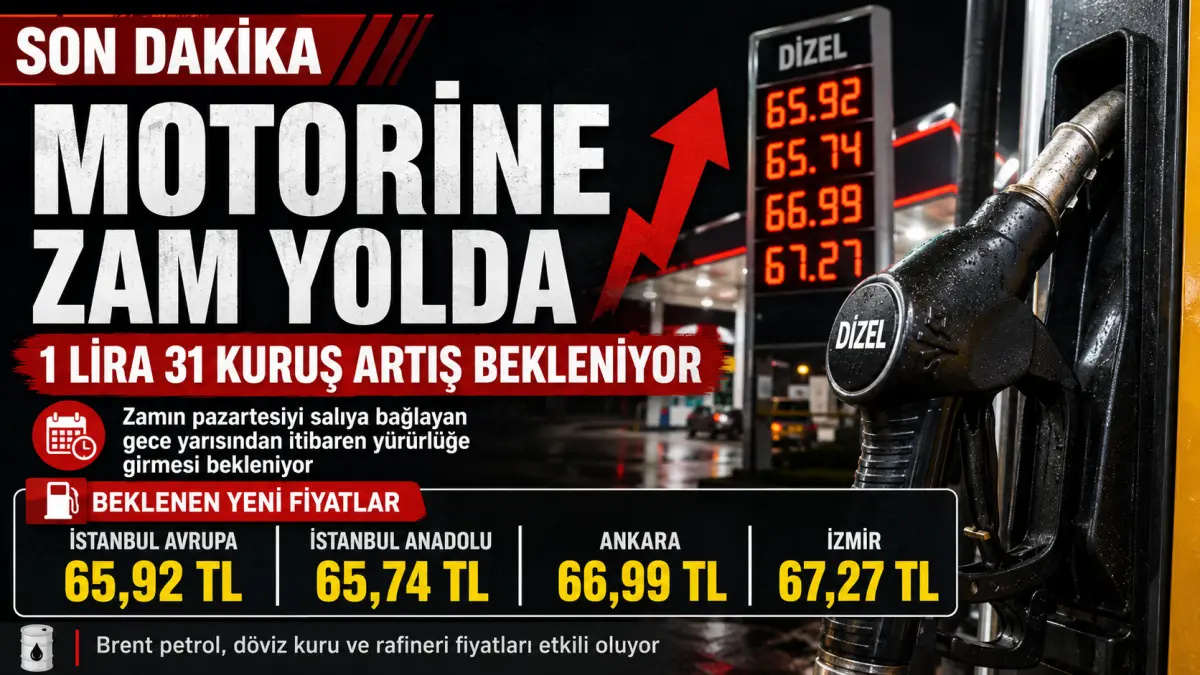 Motorine Zam Yolda: Salı Gününden İtibaren Pompaya Yansıması Bekleniyor