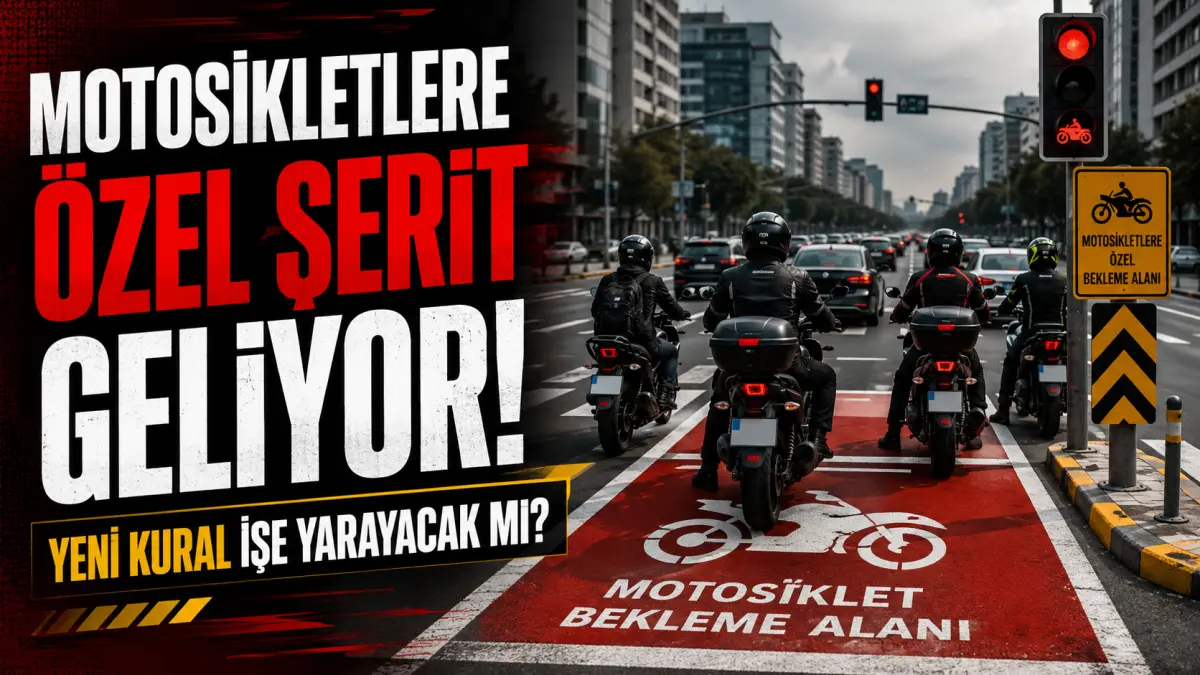 Motosikletlere Özel Trafik Düzeni Geliyor: Bekleme Alanı ve Kontrollü Şerit Paylaşımı Gündemde