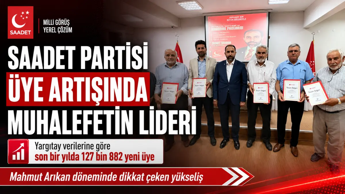 Saadet Partisi Üye Artışında Muhalefetin Lideri Oldu